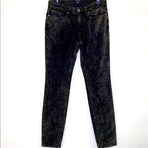 Eileen Fisher acid washed black velvet jeans 8